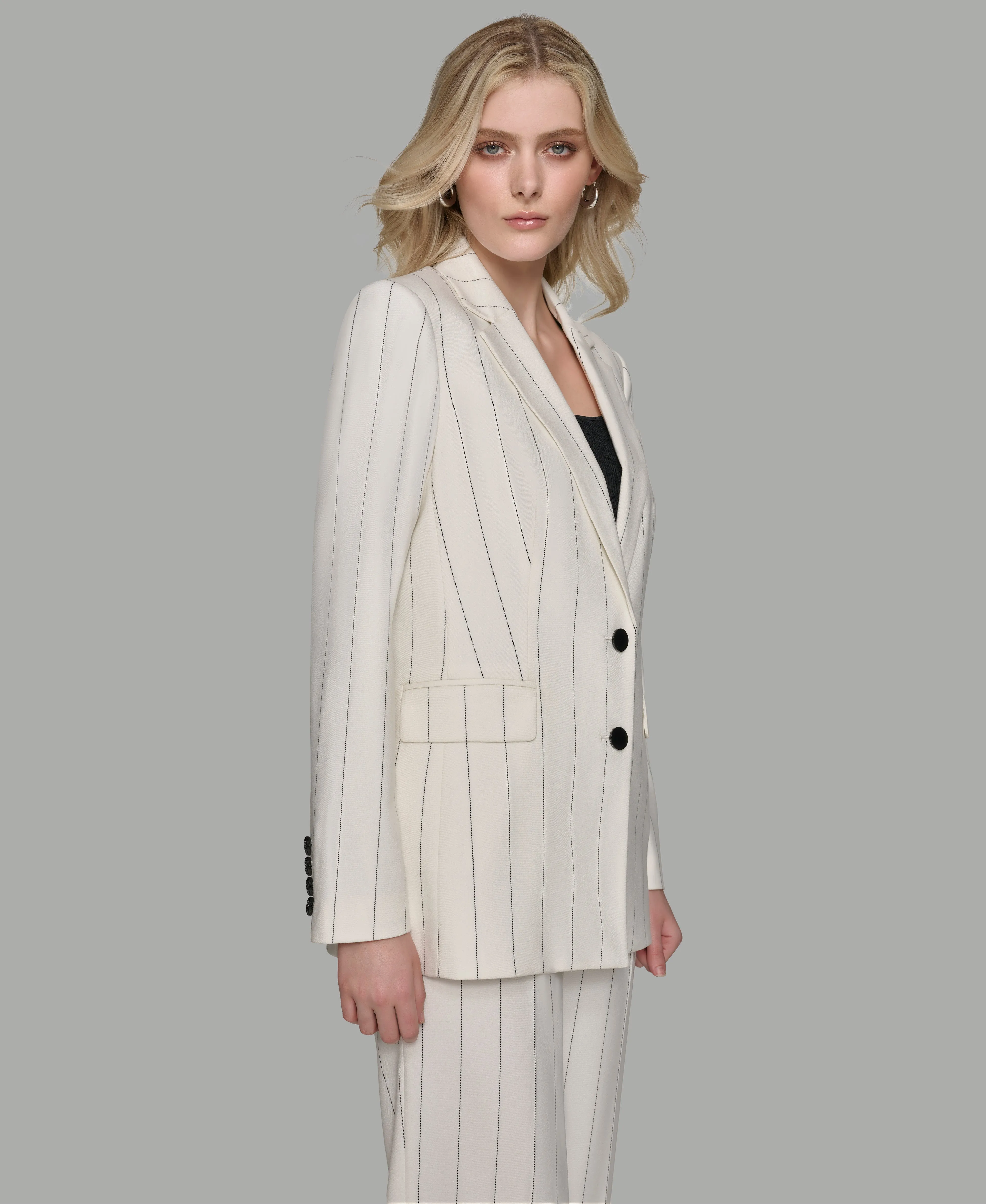 PINSTRIPE BLAZER sold by Karl Lagerfeld Paris product image thumbnail 4