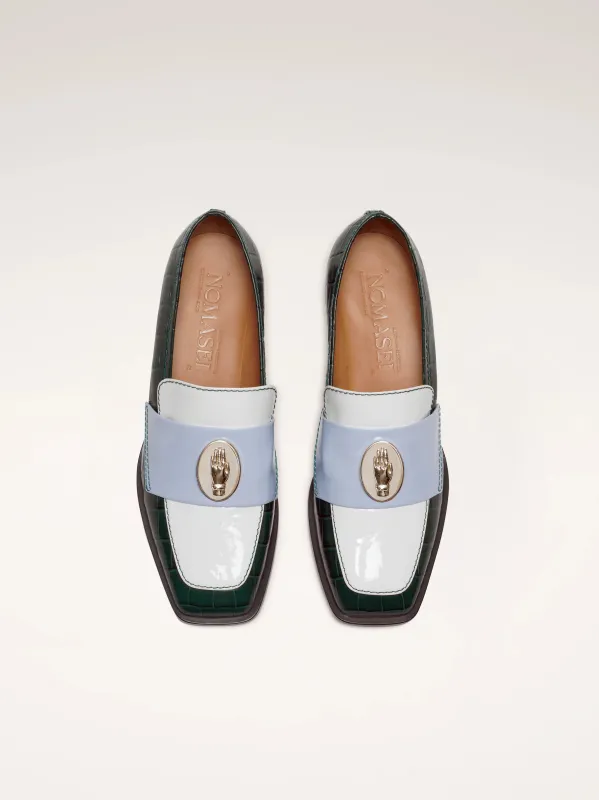 NONO - Mocassins - Tricolore Vert - Bleu ciel sold by Nomasei
