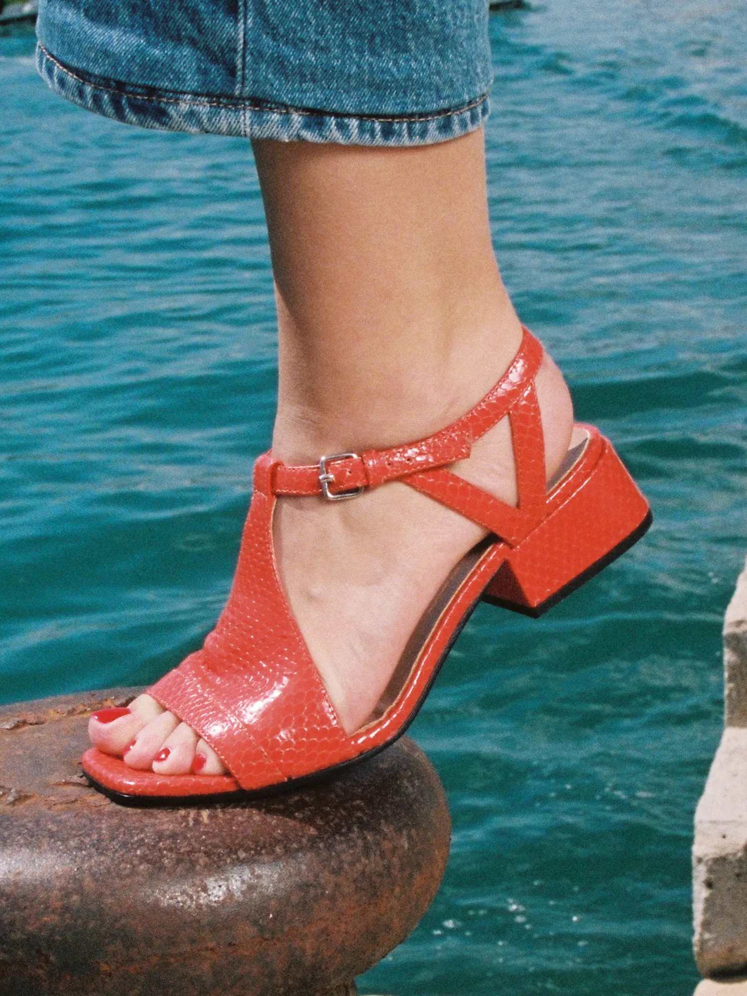 FELICITA - Sandales - Embossées Orange-Rouge sold by Nomasei product image thumbnail 2