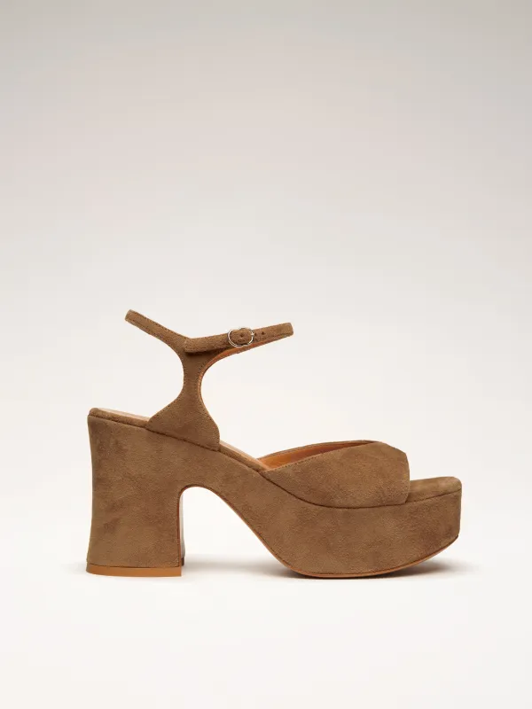 Laura Brown x Nomasei : DRIVER - Sandales - Camoscio Camel made by Nomasei