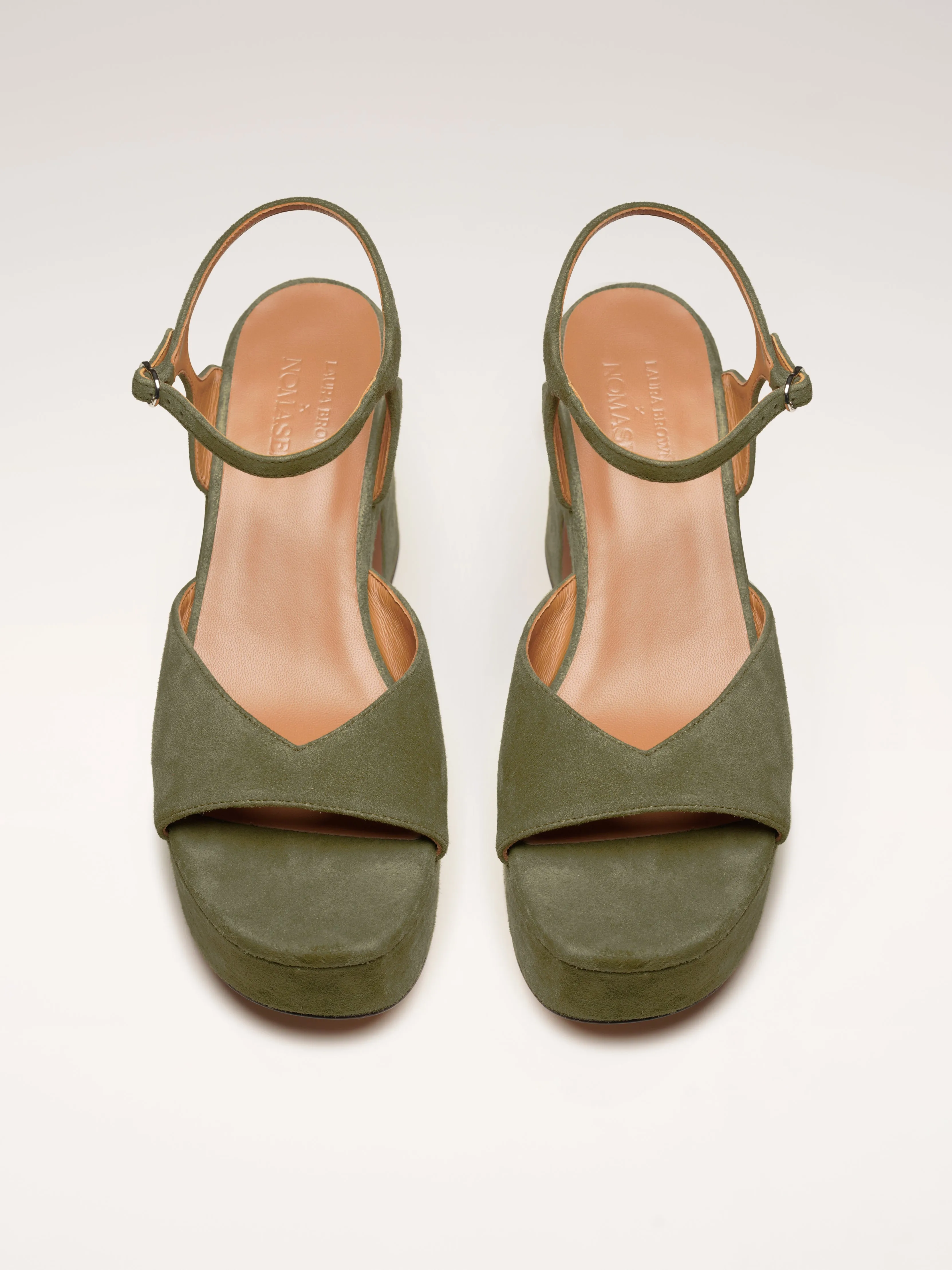 Laura Brown x Nomasei : DRIVER - Sandales - Camoscio Kaki sold by Nomasei product image thumbnail 4