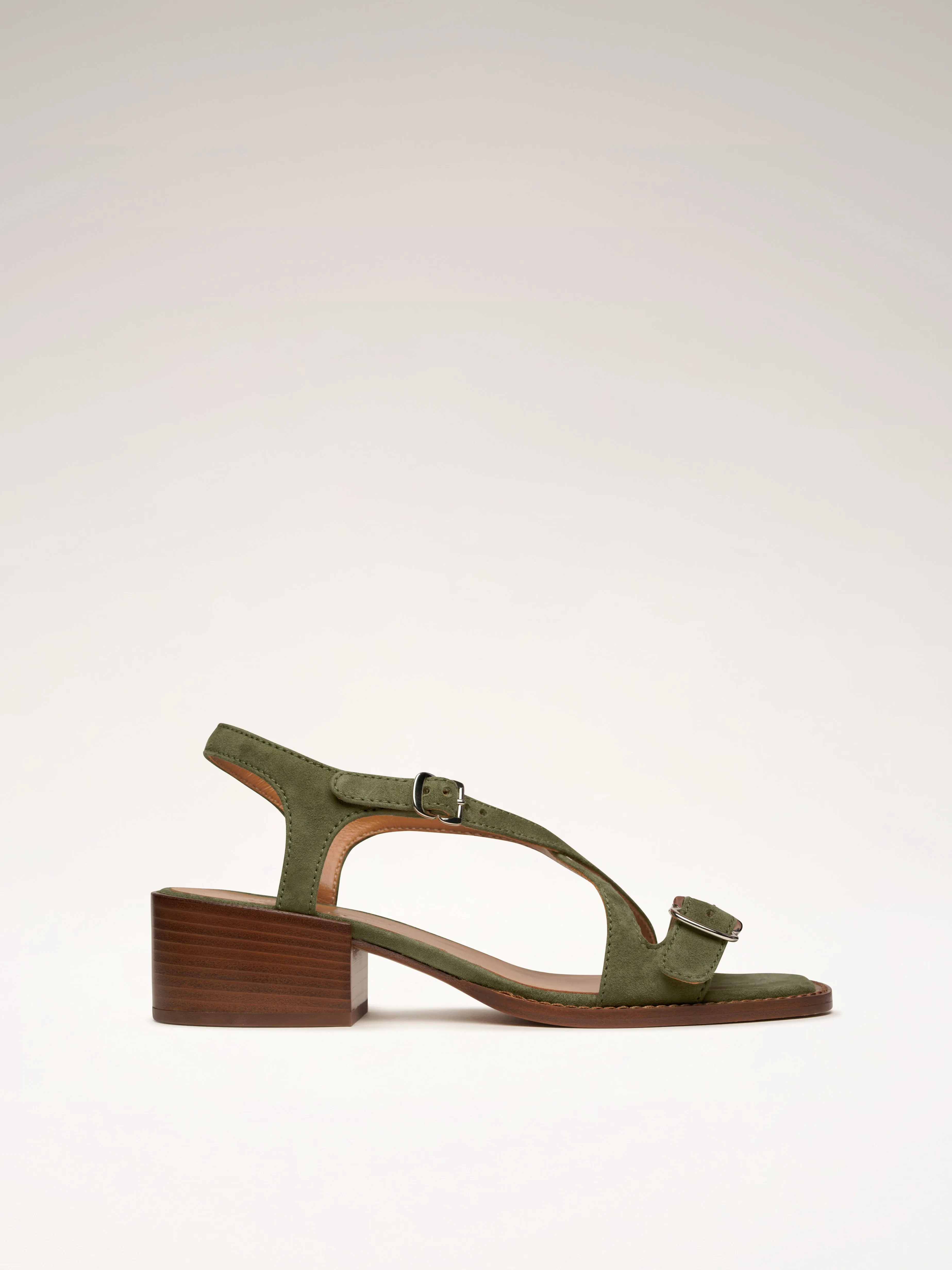 Laura Brown x Nomasei : ROMA - Sandales - Camoscio Kaki sold by Nomasei