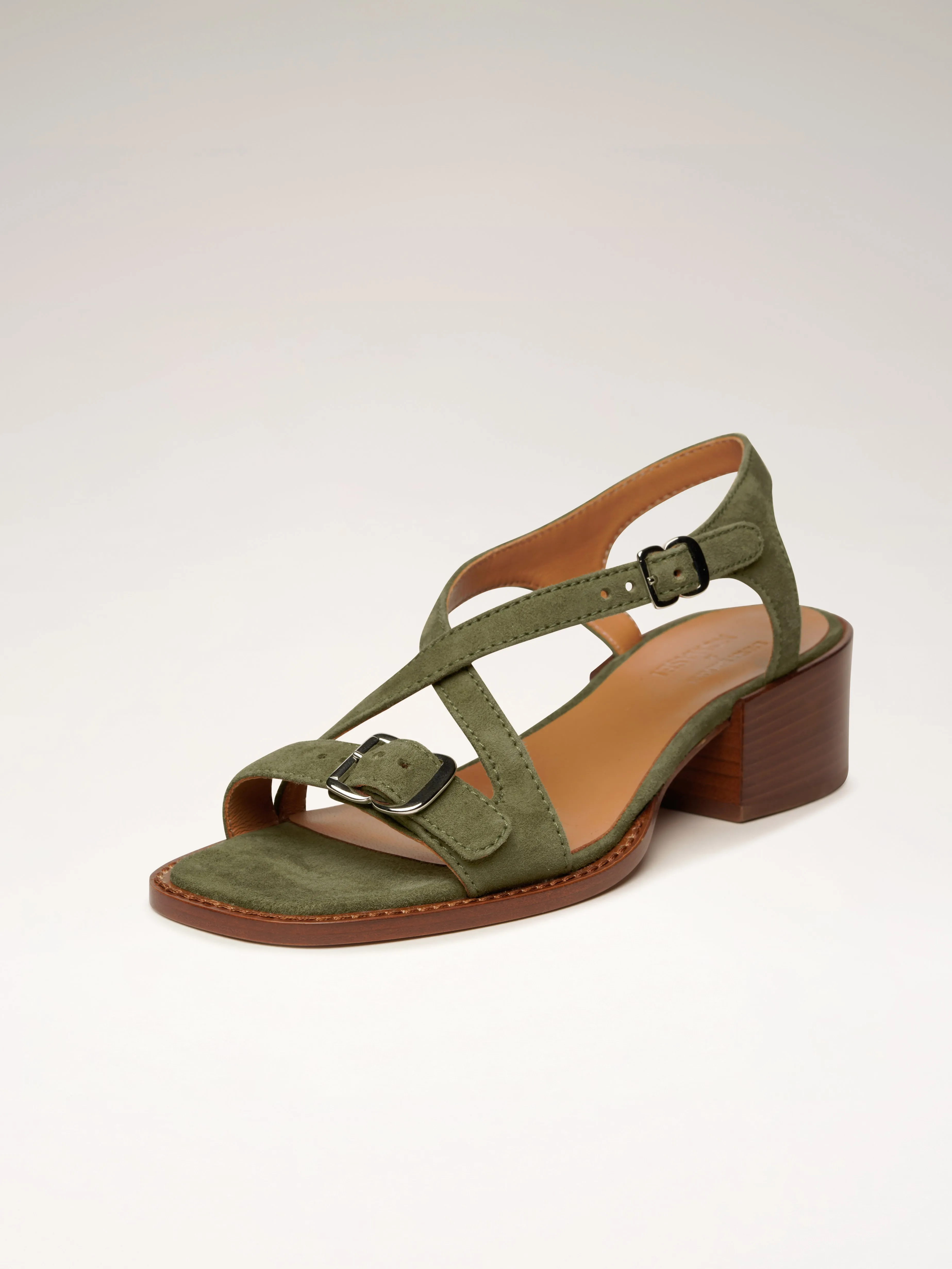 Laura Brown x Nomasei : ROMA - Sandales - Camoscio Kaki sold by Nomasei product image thumbnail 4