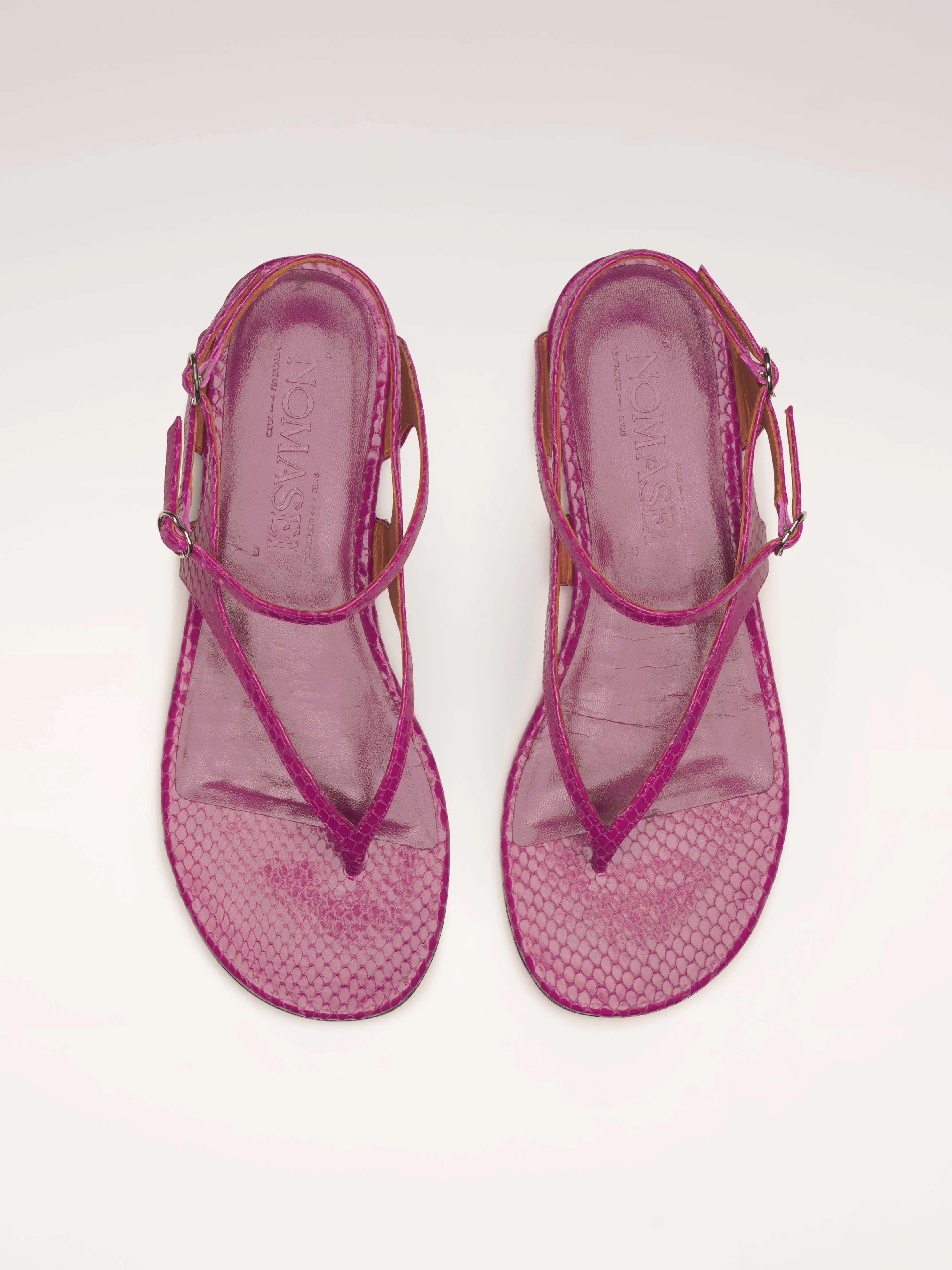 NOTTIBIANCHE - Sandales plates - Embossées Magenta sold by Nomasei product image thumbnail 4