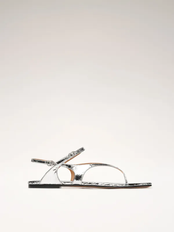 NOTTIBIANCHE - Sandales plates - Argent made by Nomasei