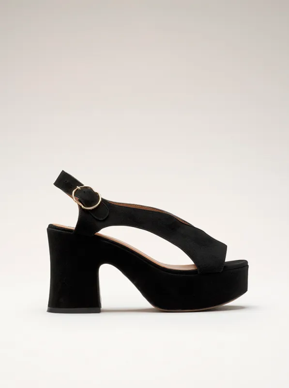 TAXI - Sandales - Velours Noir sold by Nomasei