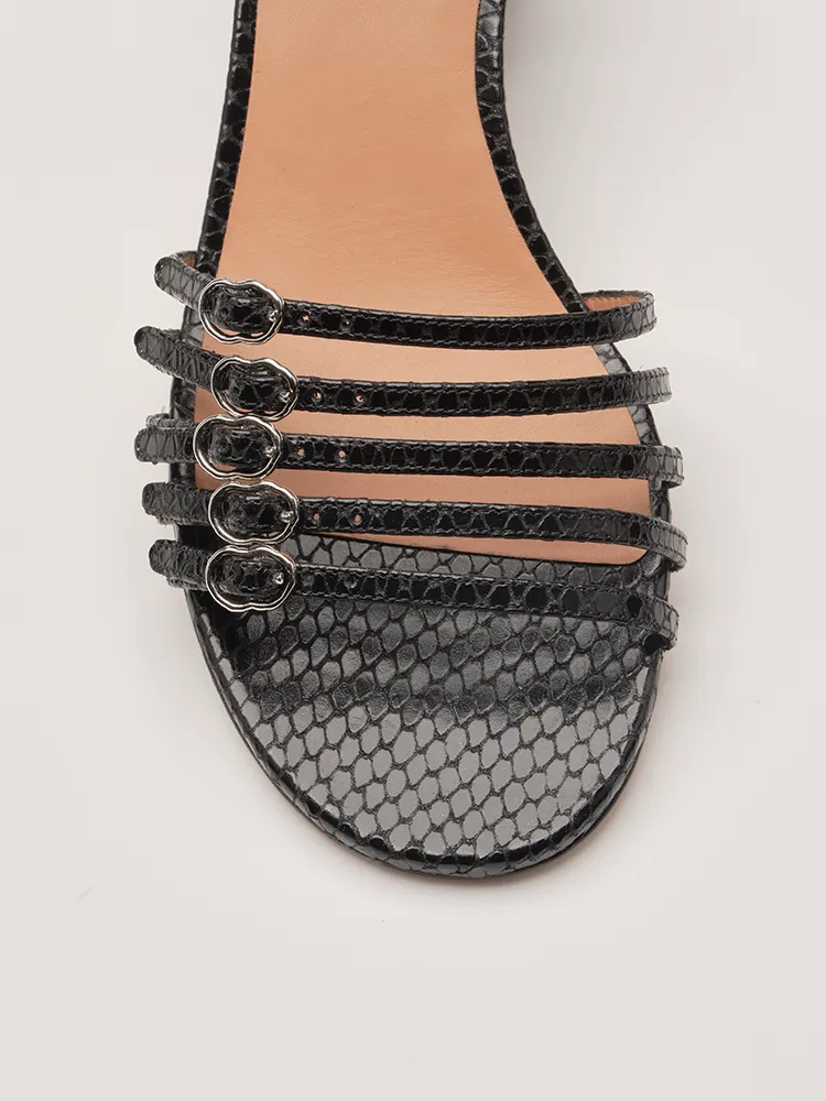 BELLE DE JOUR - Sandales - Embossées Noir sold by Nomasei product image thumbnail 4