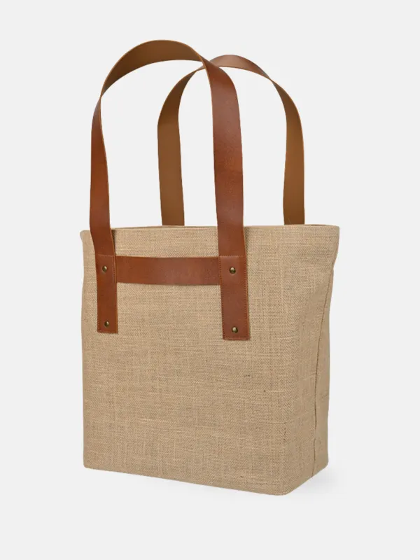 Jute T-Strap Tote sold by Out of the Woods