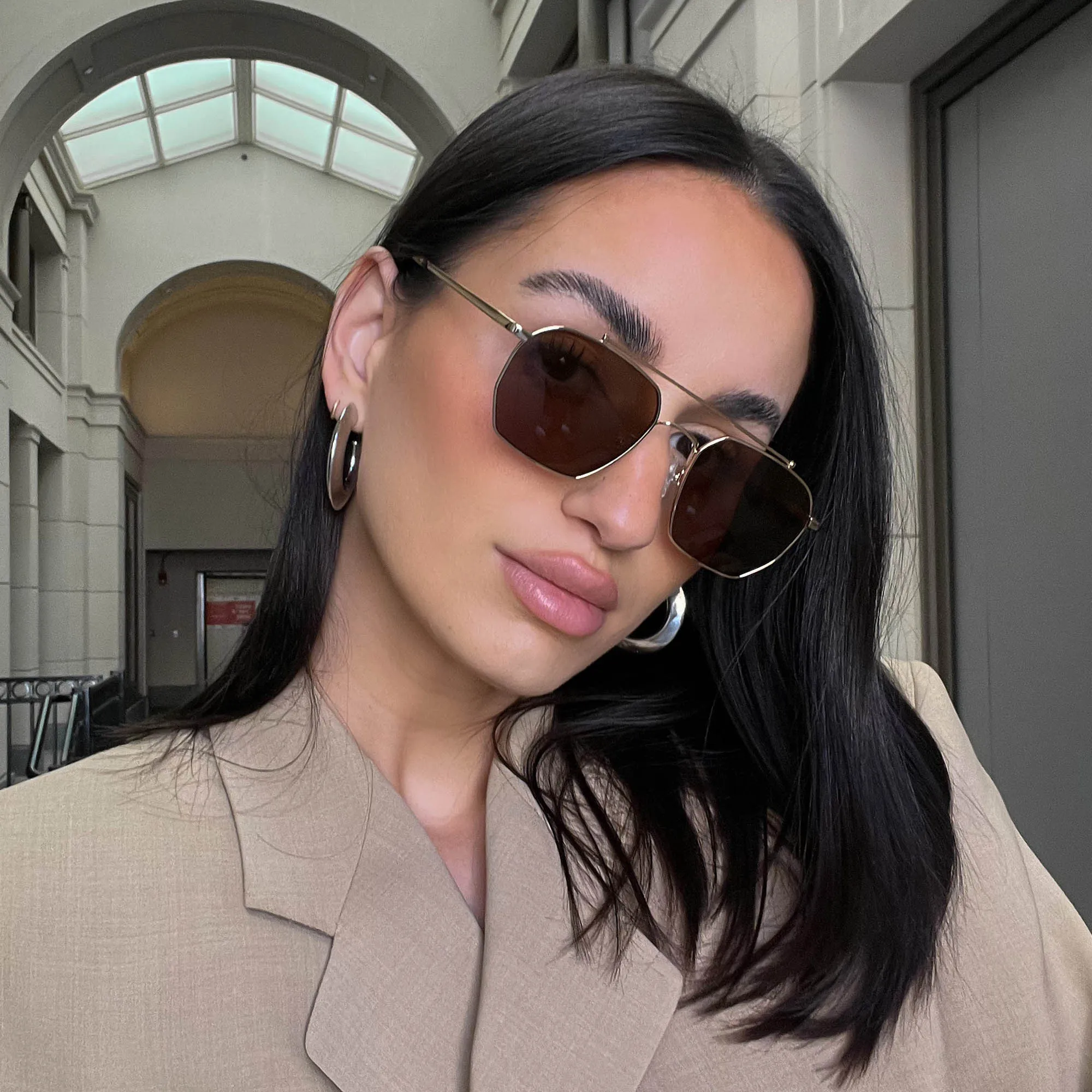 Bowie - Gold/Choc sold by Vehla Eyewear product image thumbnail 2