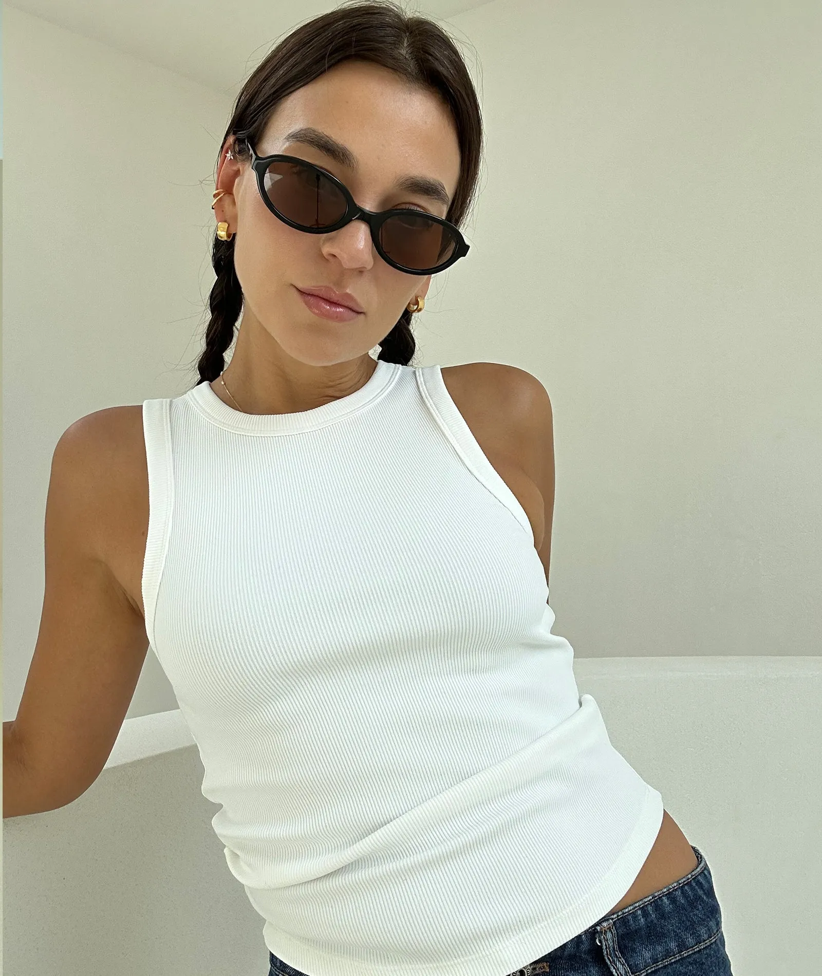 RIBBED TANK - SNOW sold by Vehla Eyewear product image thumbnail 4