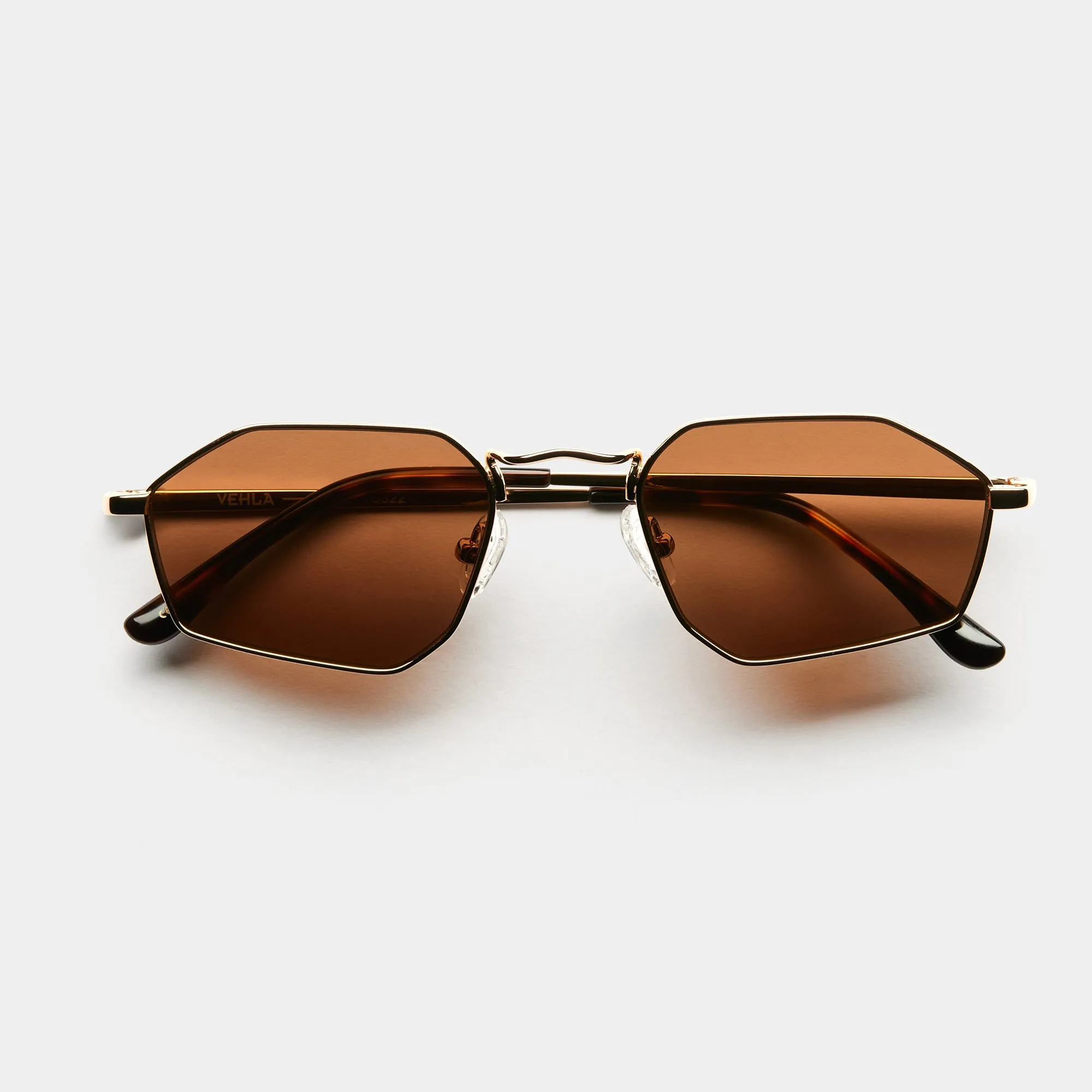 Piper - Gold / Choc sold by Vehla Eyewear