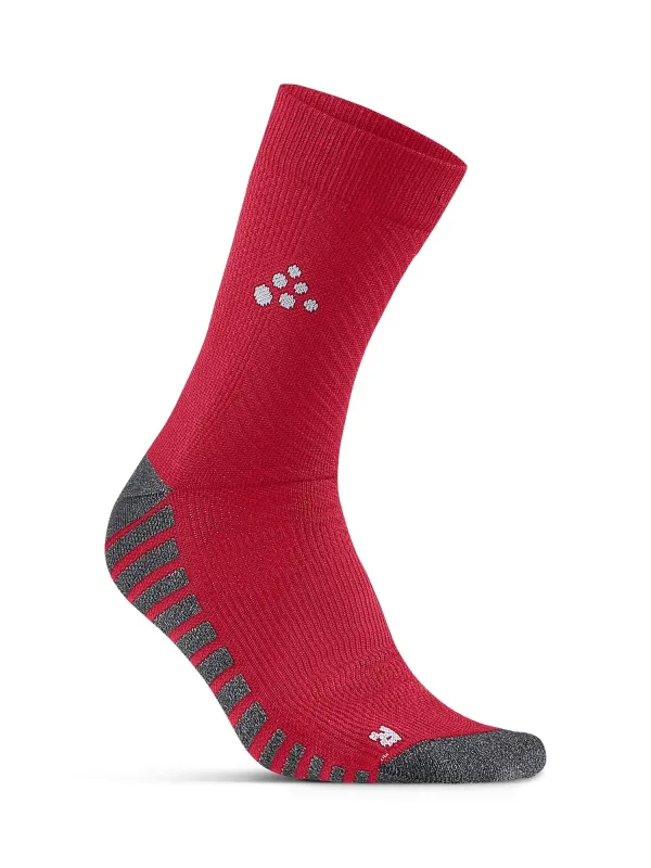 PROGRESS ANTI SLIP MID SOCK UNISEX - BRIGHT RED sold by Craft Sportswear