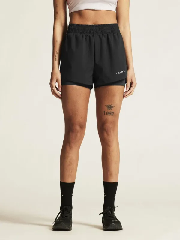 Women's ADV Essence 2-in-1 Shorts 2 - Black sold by Craft Sportswear