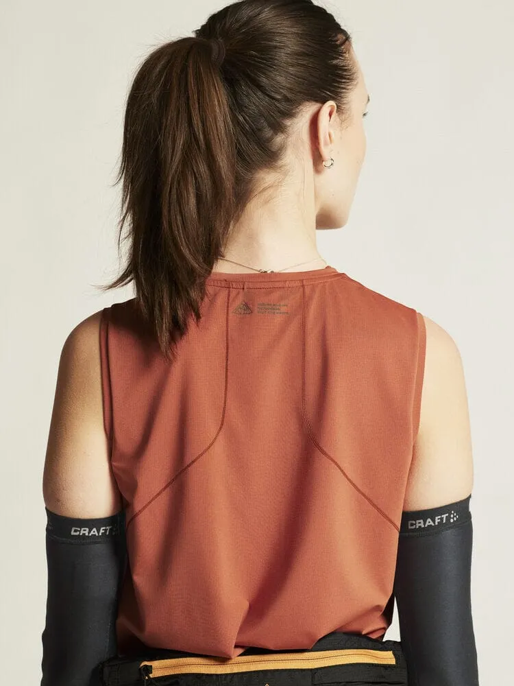 Women's Pro Trail Singlet 2 - SEQUOIA sold by Craft Sportswear