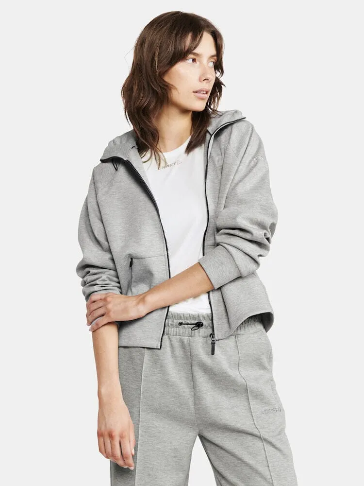 WOMEN'S ADV JOIN FULL ZIP HOODIE - GREY MELANGE sold by Craft Sportswear product image thumbnail 3
