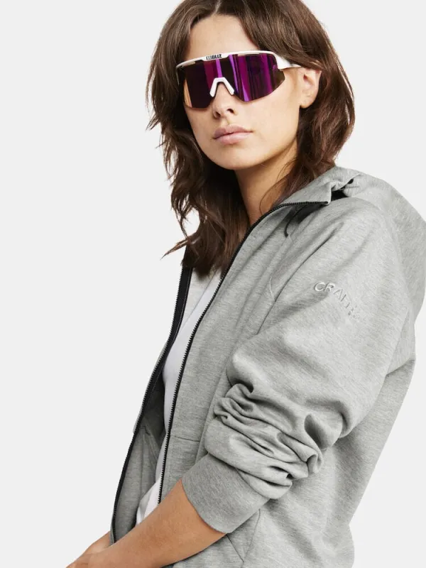 WOMEN'S ADV JOIN FULL ZIP HOODIE - GREY MELANGE sold by Craft Sportswear
