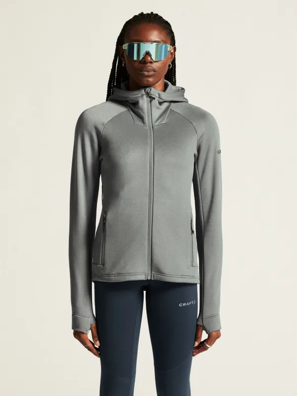 WOMEN'S ADV EXPLORE POWER FLEECE HOOD JACKET - LEAF sold by Craft Sportswear