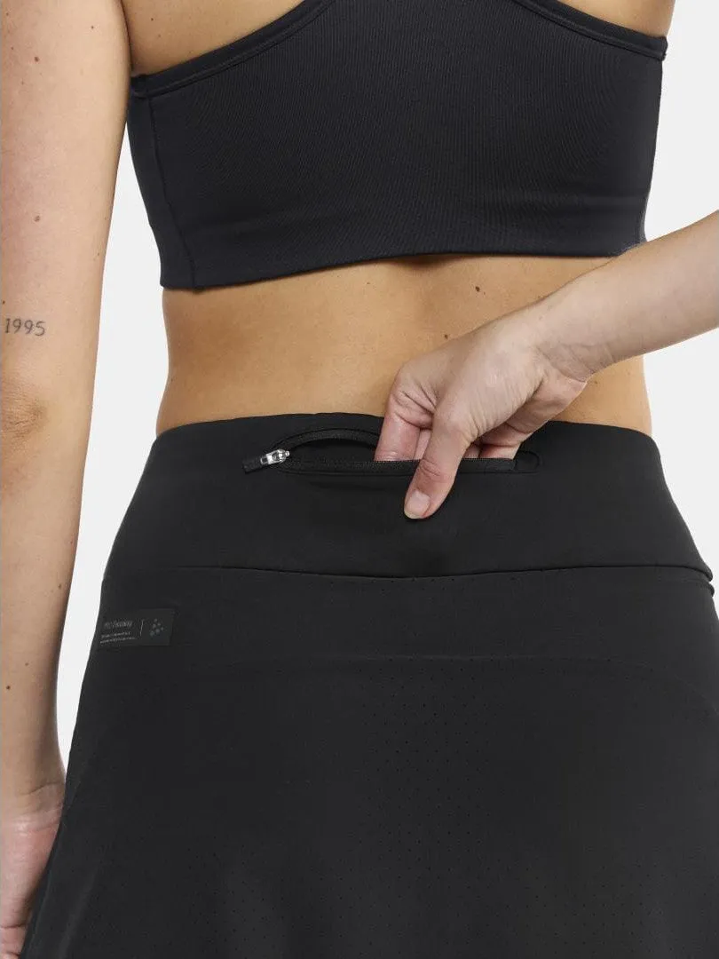Women's PRO Hypervent Running Skirt 2 - Black sold by Craft Sportswear product image thumbnail 5