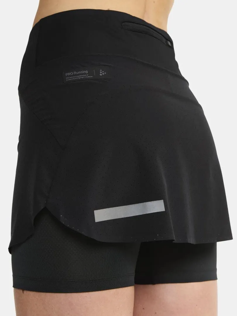 Women's PRO Hypervent Running Skirt 2 - Black sold by Craft Sportswear product image thumbnail 4