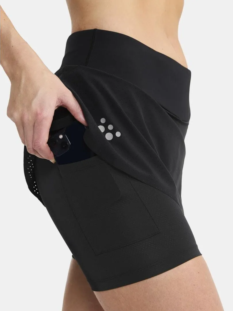 Women's PRO Hypervent Running Skirt 2 - Black sold by Craft Sportswear product image thumbnail 3