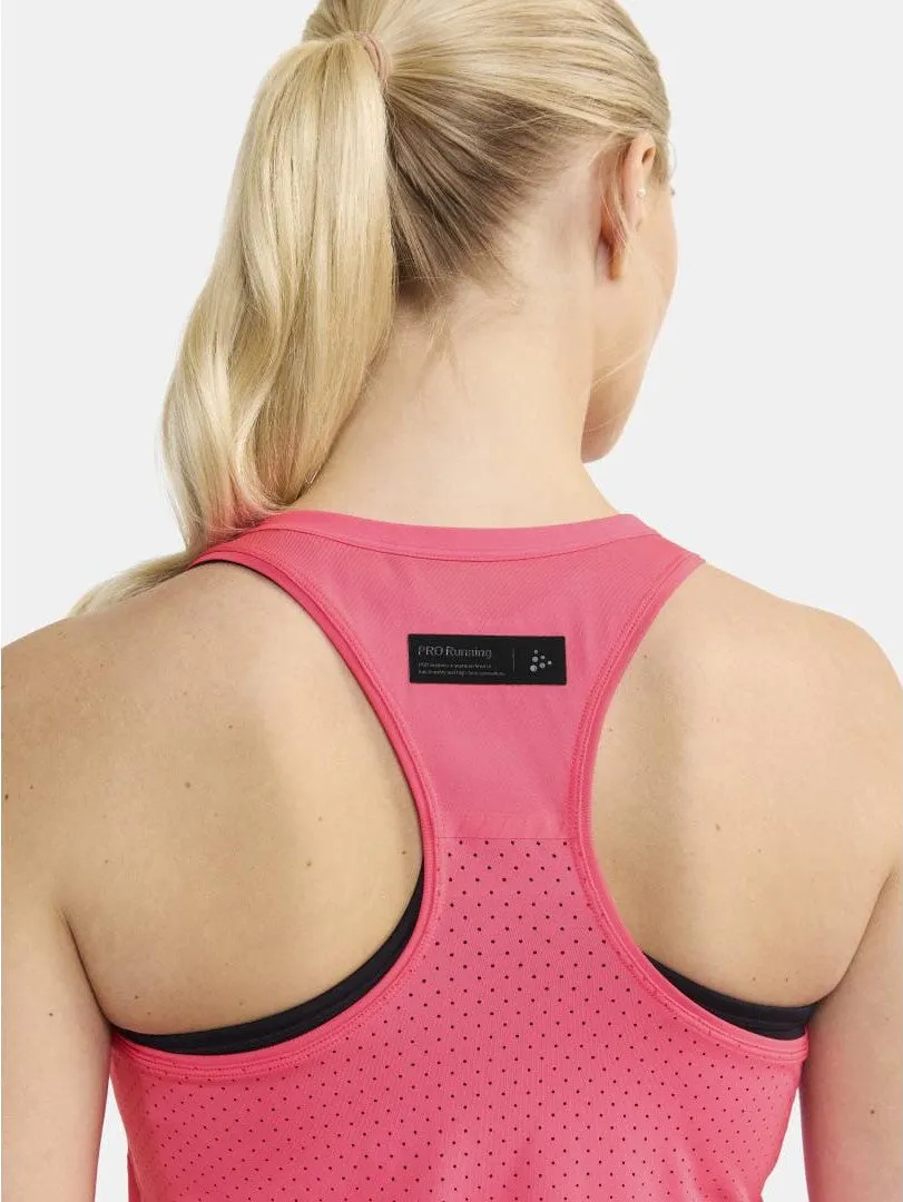 WOMEN'S PRO HYPERVENT RUNNING SINGLET 2 - FUCHSIA sold by Craft Sportswear product image thumbnail 4