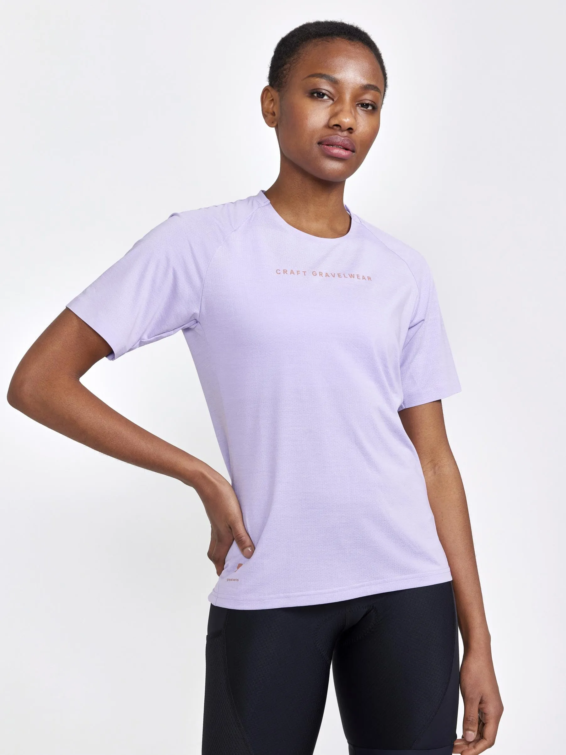 Women's ADV Gravel Bike Short Sleeve Tee - LAVENDER-MELANGE sold by Craft Sportswear