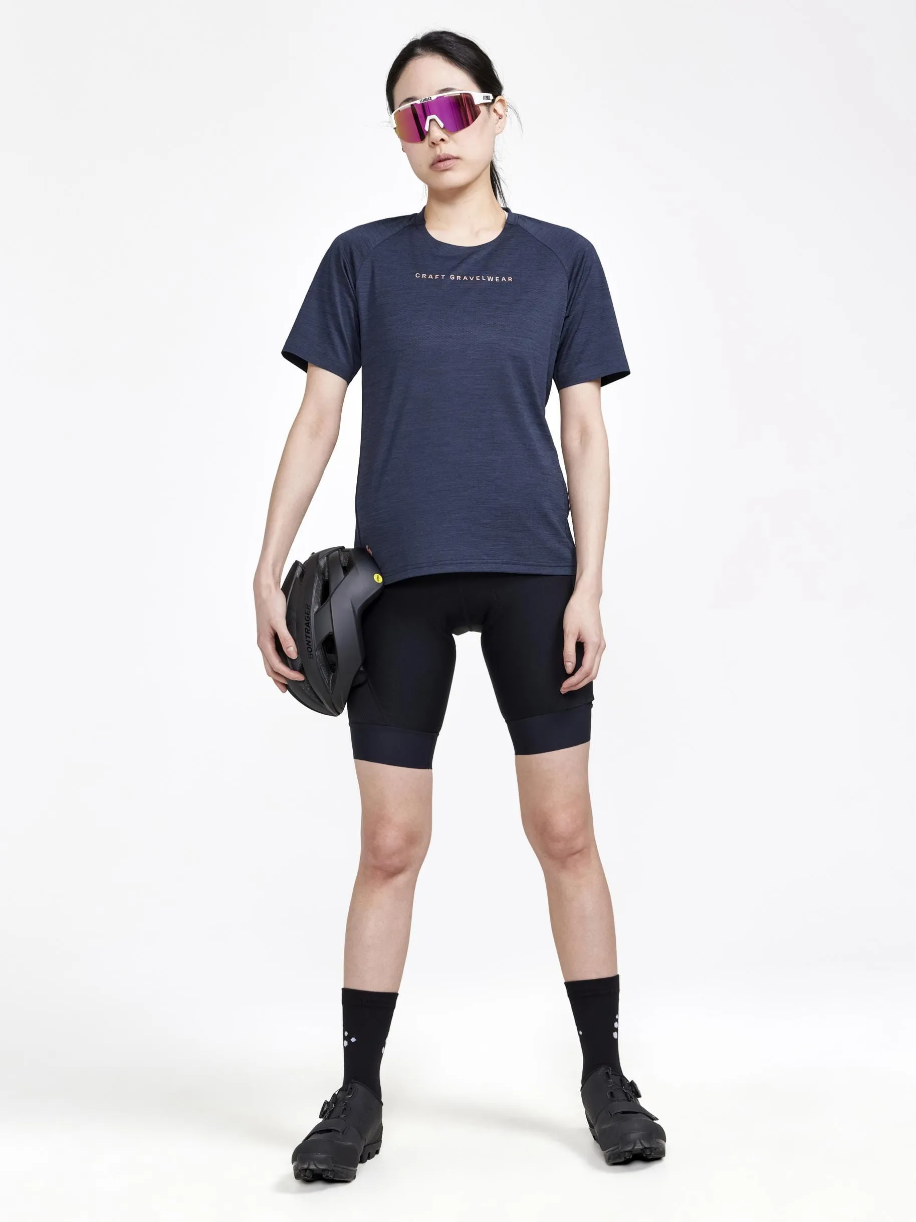 Women's ADV Gravel Bike Short Sleeve Tee - Black Melange sold by Craft Sportswear product image thumbnail 3