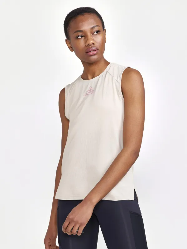 Women's PRO Trail Running Singlet - ECRU sold by Craft Sportswear