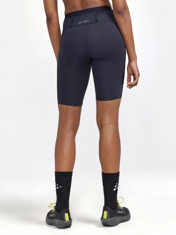 Women's PRO Trail Running Short Tights - Black sold by Craft Sportswear