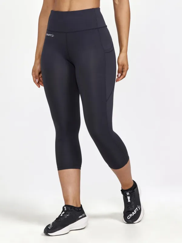 Women's ADV Essence Capri Training Tights 2 - Black sold by Craft Sportswear