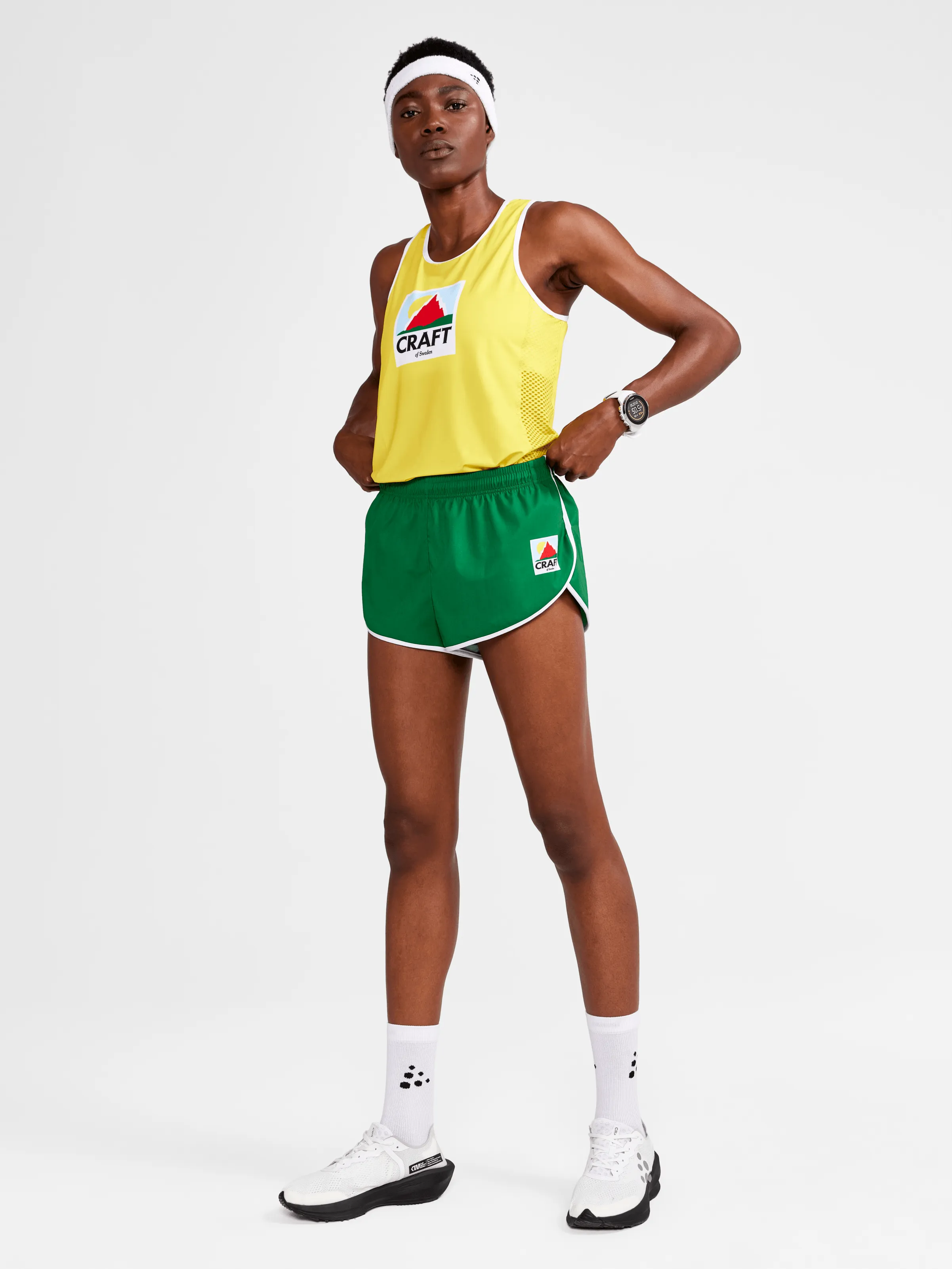 Women's Retro Elite Custom Woven Shorts - GREEN sold by Craft Sportswear product image thumbnail 4