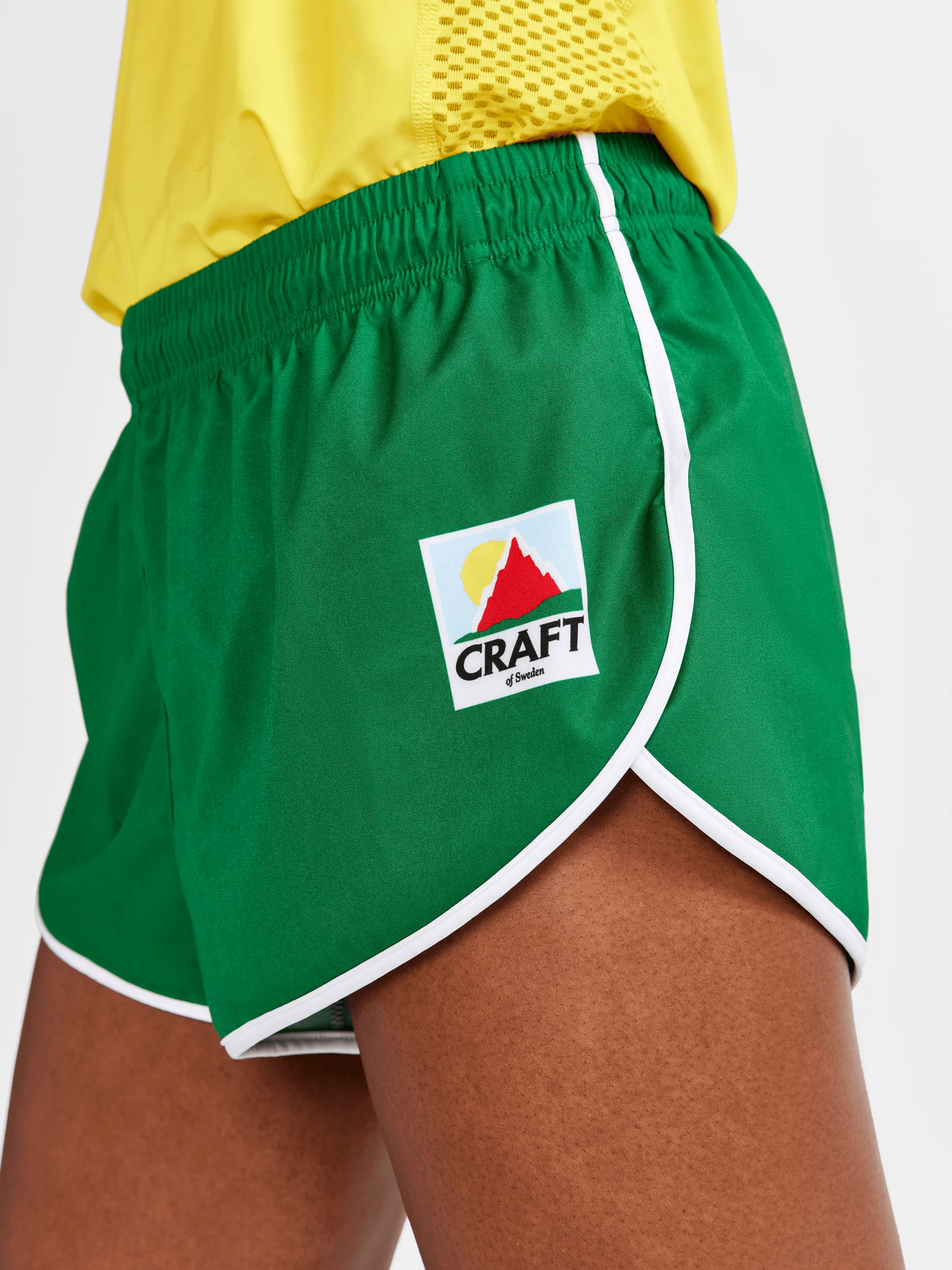 Women's Retro Elite Custom Woven Shorts - GREEN sold by Craft Sportswear product image thumbnail 3
