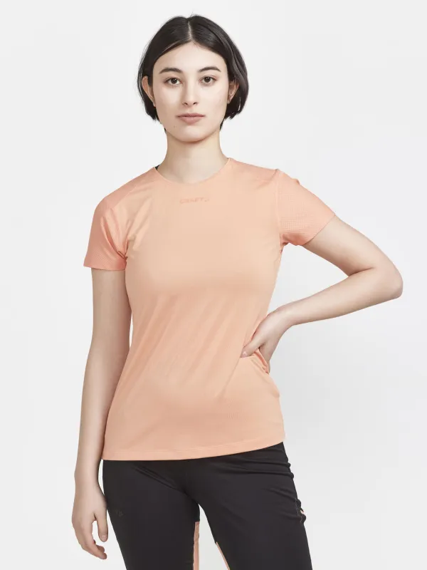 WOMENS ADV ESSENCE SS SLIM TEE - GLOW sold by Craft Sportswear