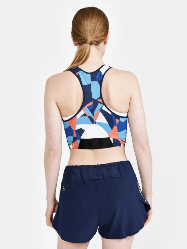 WOMEN'S PRO DAZZLE CAMO RUNNING TOP - BLAZE/P DAZZLE CAMO sold by Craft Sportswear