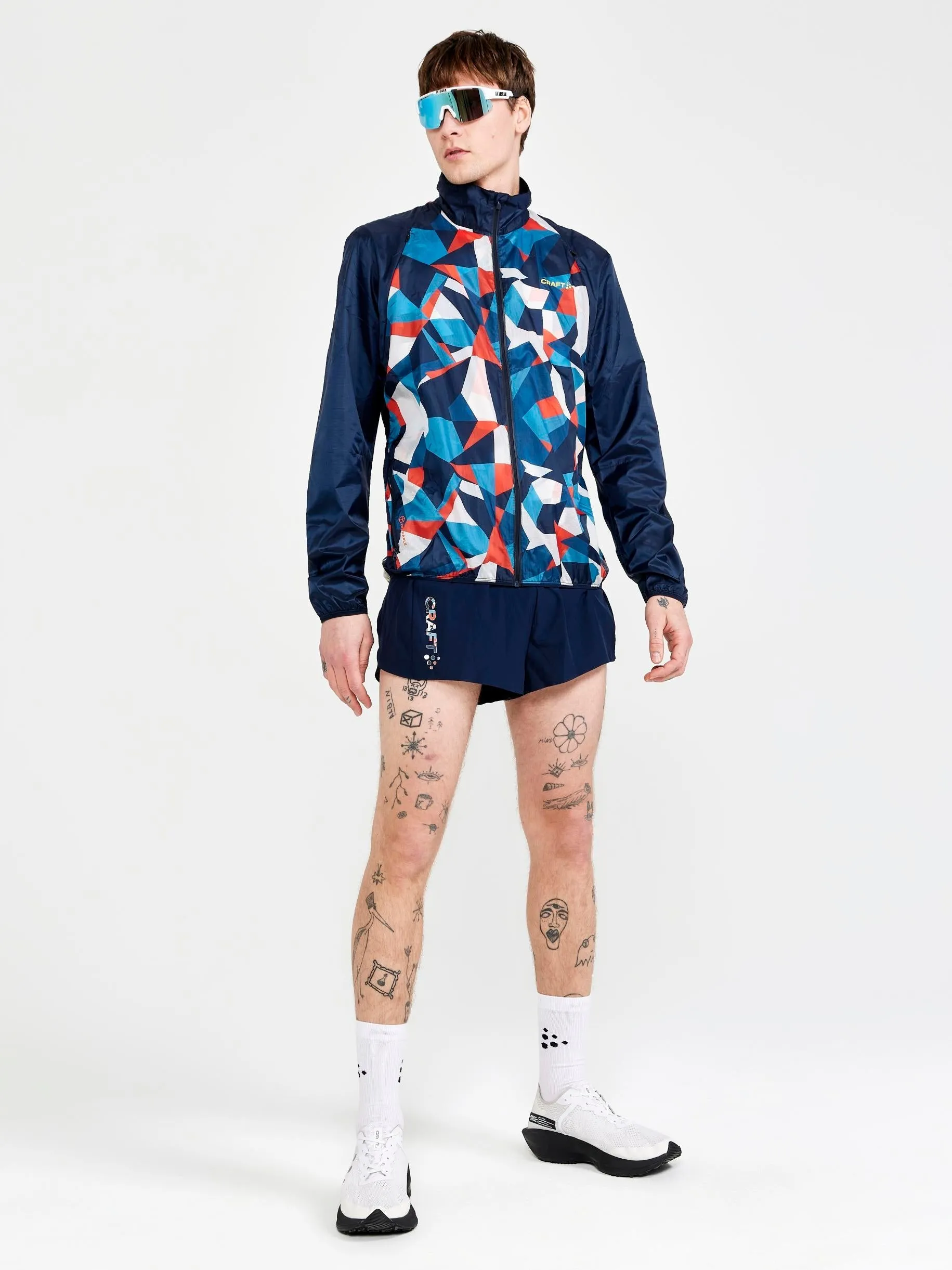 MEN'S PRO DAZZLE CAMO RUNNING JACKET - BLAZE/P DAZZLE CAMO sold by Craft Sportswear product image thumbnail 5