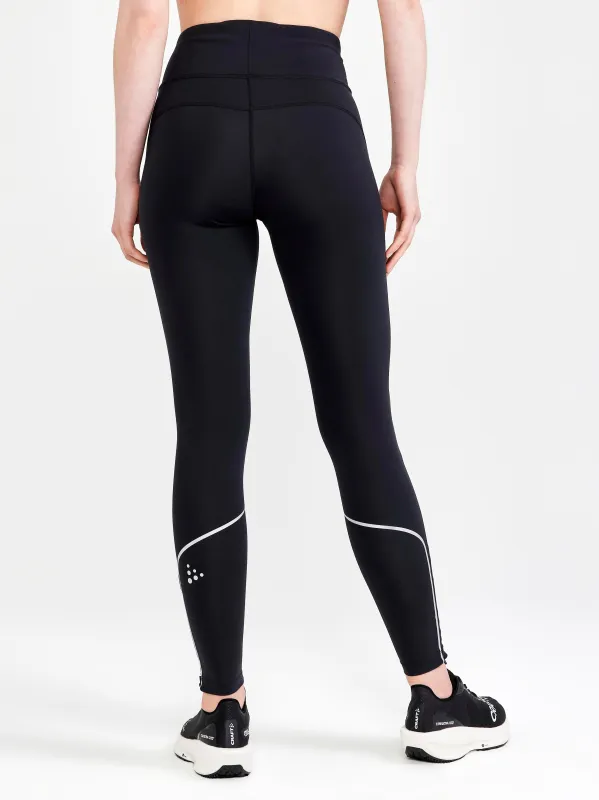 WOMEN'S ADV ESSENCE RUNNING TIGHTS  - Black sold by Craft Sportswear