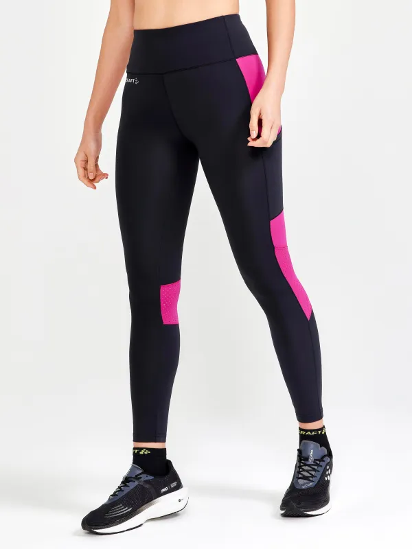 WOMEN'S ADV ESSENCE TRAINING TIGHTS 2 - BLACK-ROXO sold by Craft Sportswear
