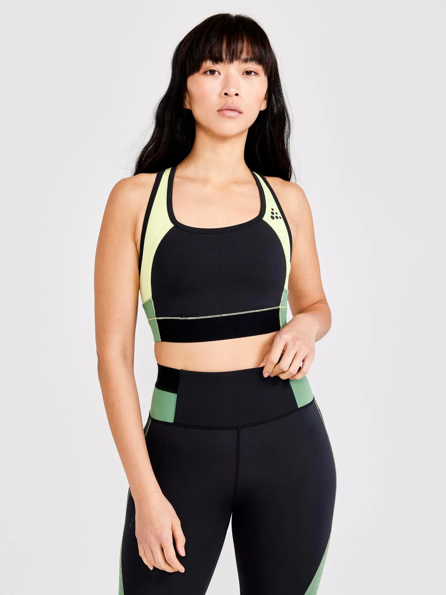 WOMEN'S PRO CHARGE BLOCKED TRAINING SPORT TOP - GIALLO-BLACK sold by Craft Sportswear