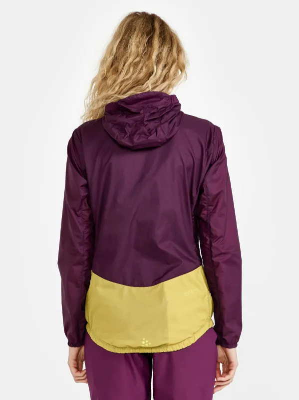 Women's ADV Gravel Wind Jacket - BURGUNDY-CRESS sold by Craft Sportswear