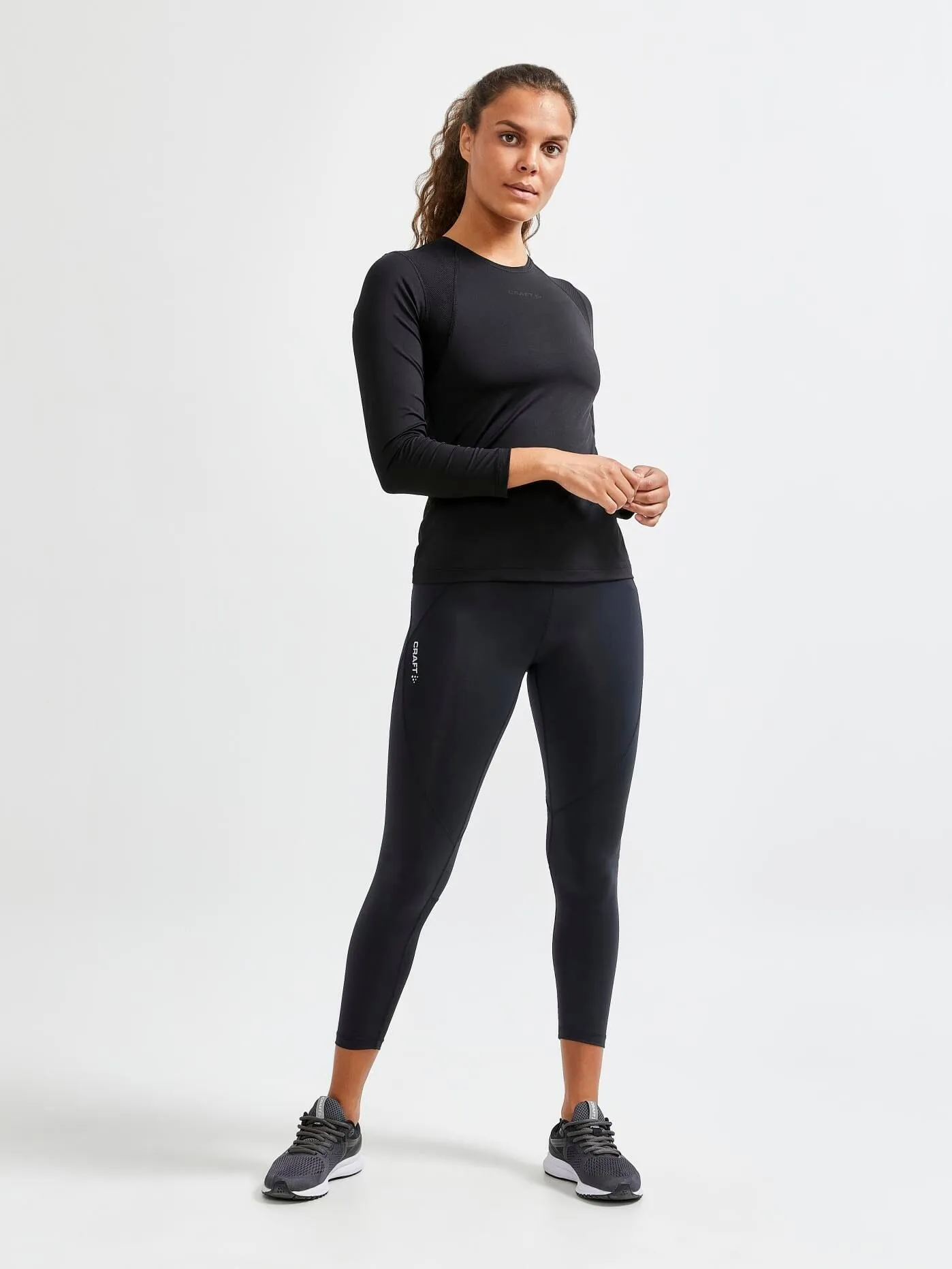 WOMEN'S ADV ESSENCE LONG SLEEVE TRAINING TEE - Black sold by Craft Sportswear product image thumbnail 4