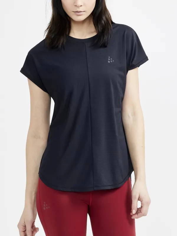 Women's Core Charge Rib Tee - Black sold by Craft Sportswear