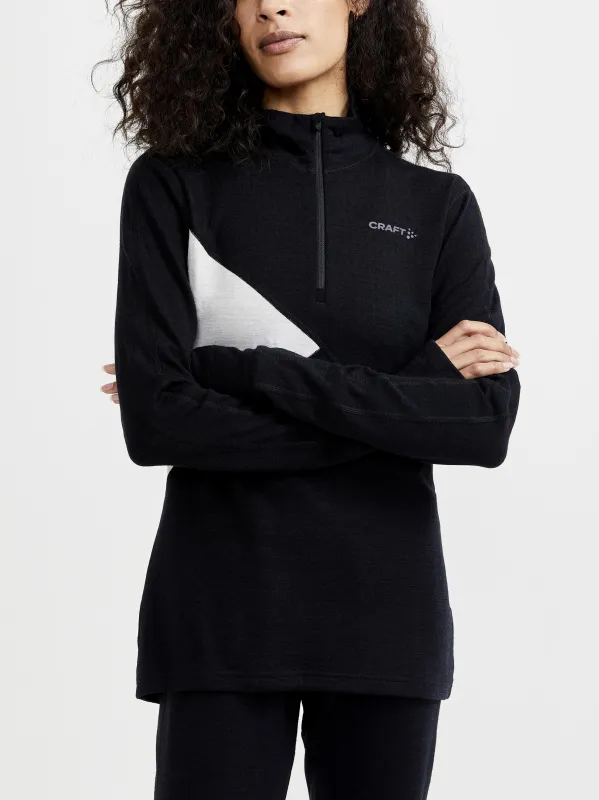 Women's ADV Nordic Wool Baselayer - BLACK/ASH sold by Craft Sportswear