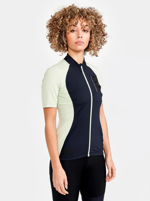 WOMEN'S ADV OFFROAD JERSEY  - BLACK-CELADON sold by Craft Sportswear