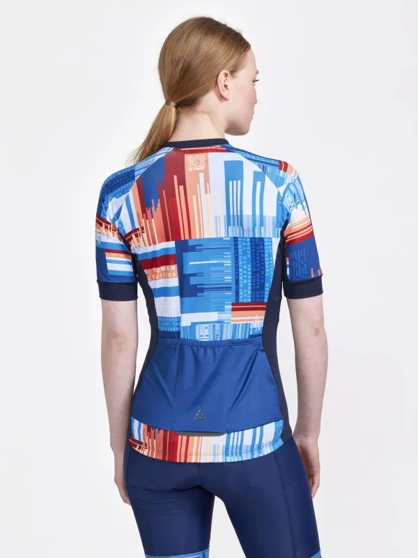 Women's ADV Endur Graphic Cycling Jersey - BLAZE/MULTI sold by Craft Sportswear