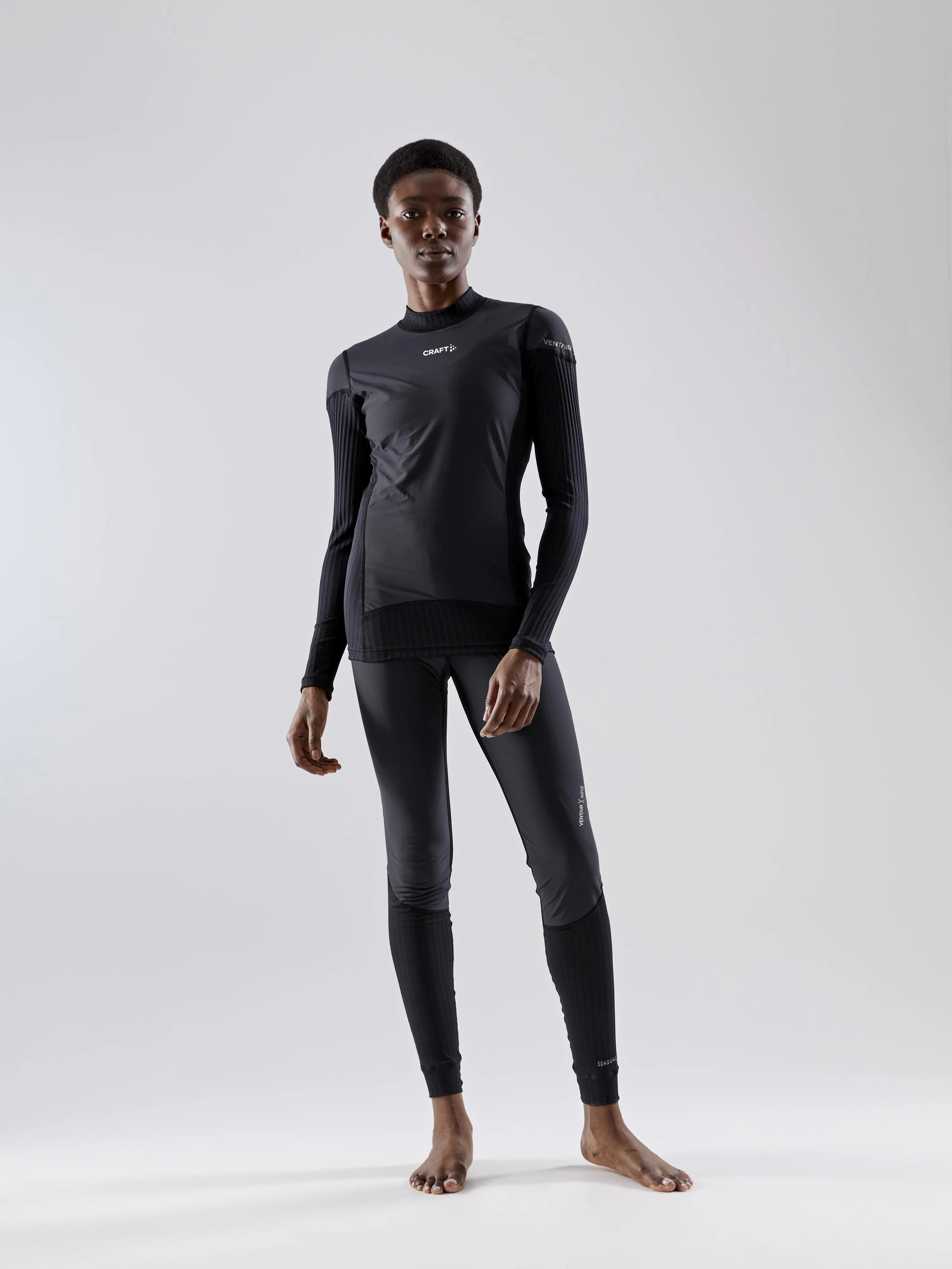 WOMEN'S ACTIVE EXTREME X WIND BASELAYER - Black/Granite sold by Craft Sportswear product image thumbnail 3