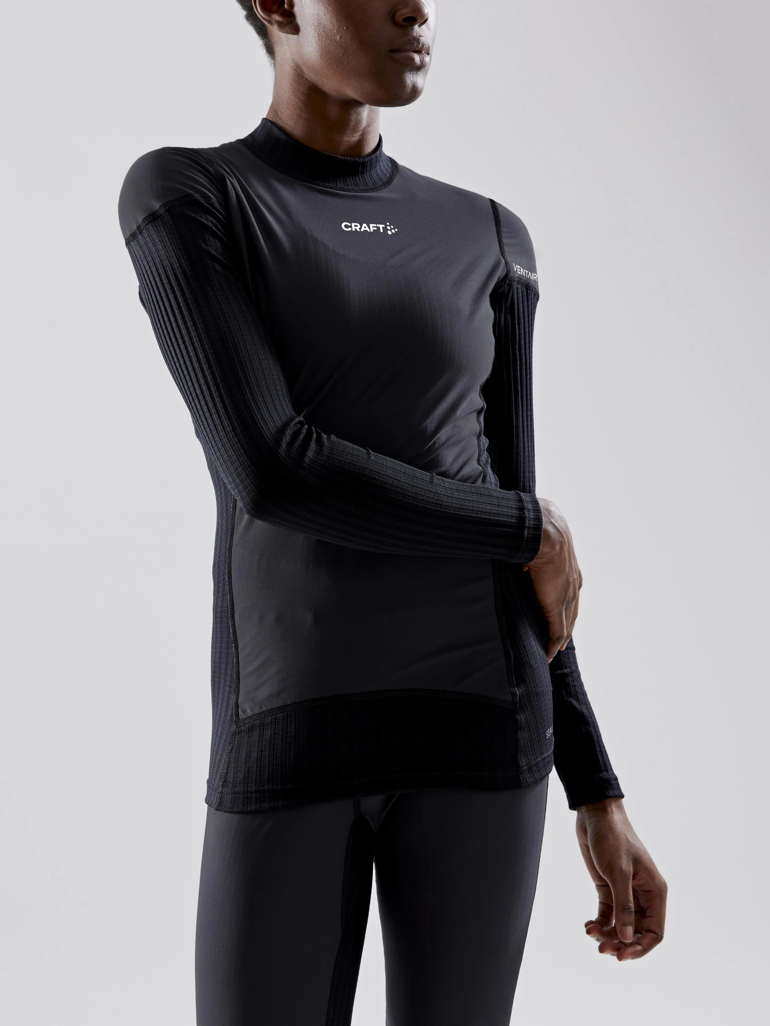 WOMEN'S ACTIVE EXTREME X WIND BASELAYER - Black/Granite sold by Craft Sportswear product image thumbnail 5