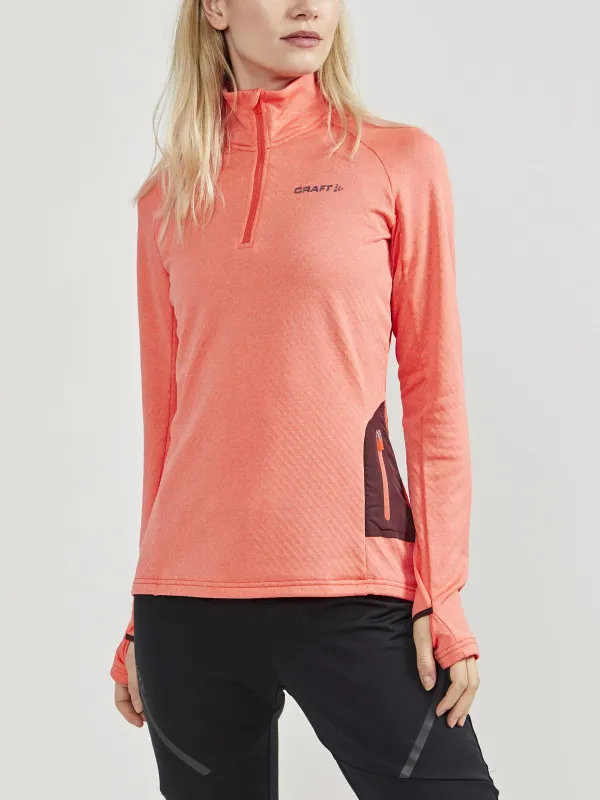 WOMEN'S CORE TRIM THERMAL MIDLAYER - TRACE MELANGE sold by Craft Sportswear