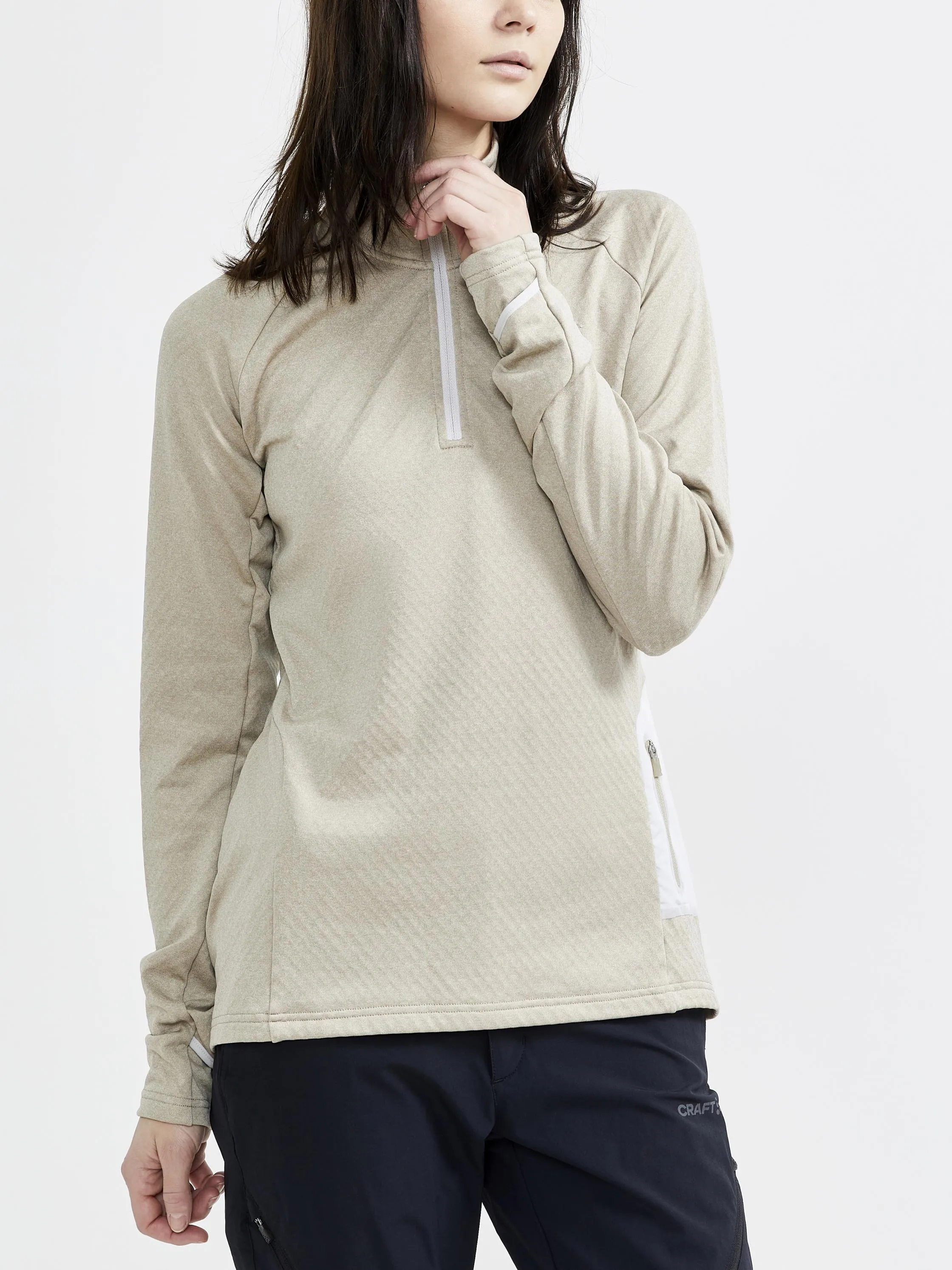 WOMEN'S CORE TRIM THERMAL MIDLAYER - CROCK-MELANGE sold by Craft Sportswear