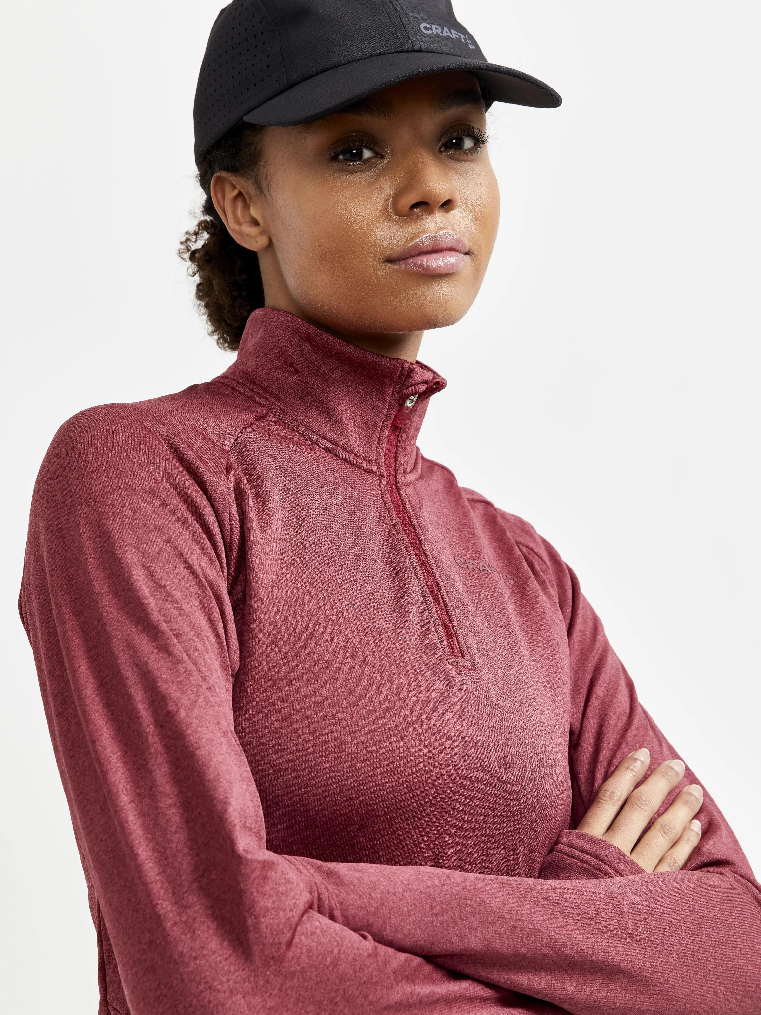 WOMEN'S CORE TRIM THERMAL MIDLAYER - RHUBARB MELANGE sold by Craft Sportswear product image thumbnail 3