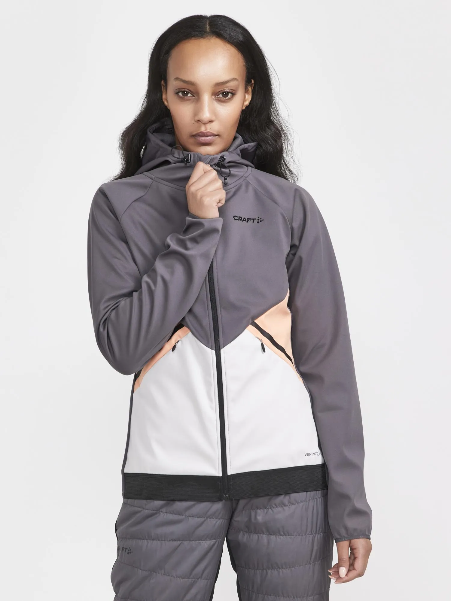 WOMEN'S GLIDE HOOD JACKET - GRANITE/ASH sold by Craft Sportswear